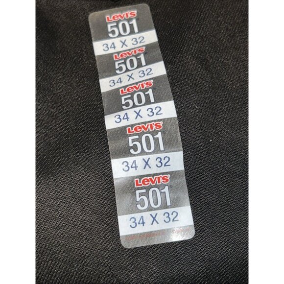 NWT Levi Men's 501 Straight Leg Black Jeans Size 34x32 Red Tab - Picture 4 of 9
